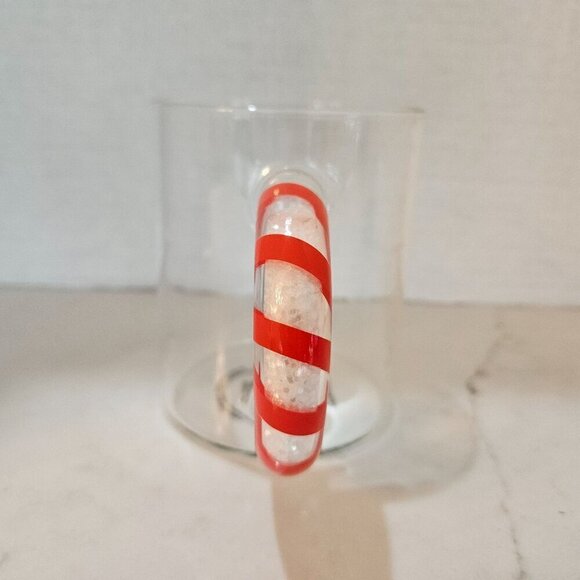 Starbucks 2020 Clear Glass Holiday Mug Christmas Candy Cane Handle - 12 Fl Oz - Picture 3 of 6